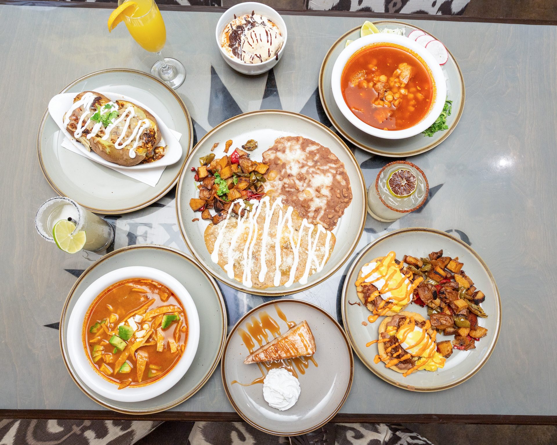 The food on the table
