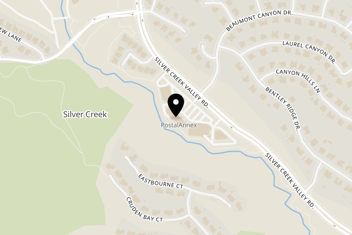 Map showing the location of Mexico Lindo on 5635 Silver Creek Valley Rd in San Jose